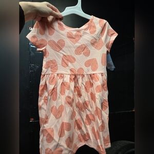 Cat & Jack - Heart Patterned Pink Kids Dress